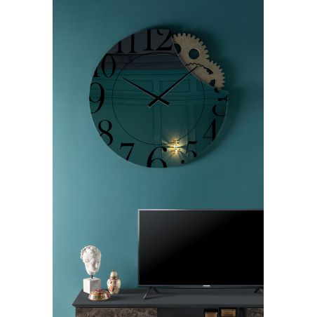Reloj espejo de diseño italiano Memphis