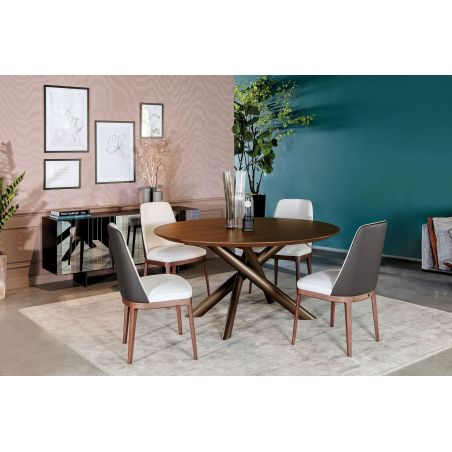 Mesa Style Wood Redondeada Borde Inclinado