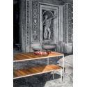 Mesa Slim Doghe para exterior en madera de Iroko y aluminio Mesa Slim Doghe para exterior en madera de Iroko y aluminio