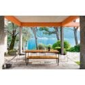 Mesa Slim Doghe para exterior en madera de Iroko y aluminio Mesa Slim Doghe para exterior en madera de Iroko y aluminio