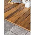Mesa Slim Doghe para exterior en madera de Iroko y aluminio Mesa Slim Doghe para exterior en madera de Iroko y aluminio