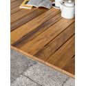 Mesa Slim Doghe para exterior en madera de Iroko y aluminio Mesa Slim Doghe para exterior en madera de Iroko y aluminio