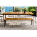 Mesa Slim Doghe para exterior en madera de Iroko y aluminio Mesa Slim Doghe para exterior en madera de Iroko y aluminio