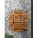 Mesa Slim Doghe para exterior en madera de Iroko y aluminio Mesa Slim Doghe para exterior en madera de Iroko y aluminio