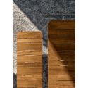 Banco Slim Doghe para exterior en madera de Iroko y aluminio Banco Slim Doghe para exterior en madera de Iroko y aluminio
