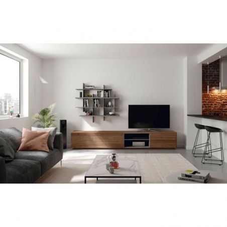 Mueble de televisión Manlio acabados Iron & Tokio de Mobenia