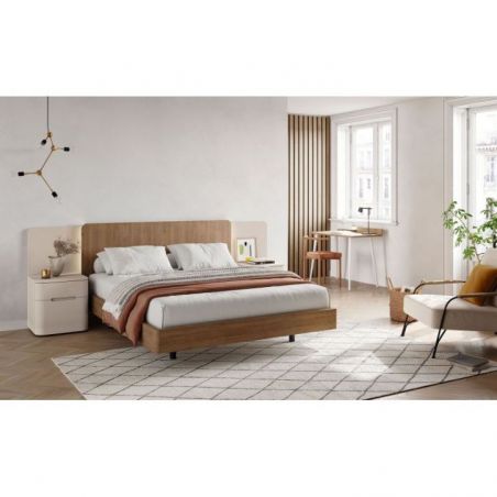 Cama doble Land acabados Cairo & Rock de Mobenia
