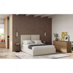 Cama doble Noa acabados Cairo & Black de Mobenia