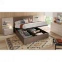 Cama doble Pars acabados Sand, Nut & White de Mobenia Cama doble Pars acabados Sand, Nut & White de Mobenia
