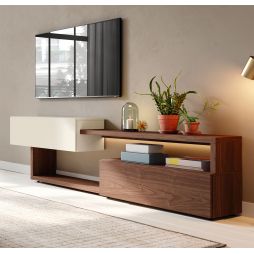 Mueble de televisión Pas acabados Tokio & Cloud con iluminación LED