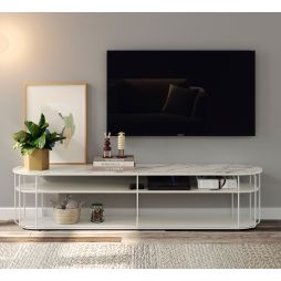 Mueble de televisión Cava acabados Snow, Kalos & White