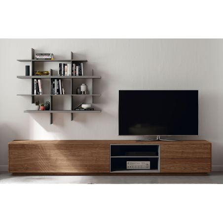 Mueble de televisión Manlio acabados Iron & Tokio