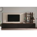 Mueble de televisión Mondrian acabados Nut, Tokio & Sand Mueble de televisión Mondrian acabados Nut, Tokio & Sand