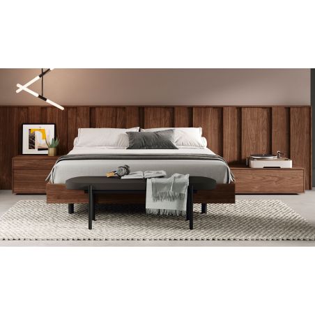 Cama doble Hima acabados Tokio & Black