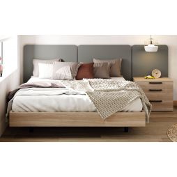 Cama doble Ona acabados Iron & Roma