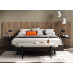 Cama doble Ona acabados Ottawa, Snow, Cat & Black
