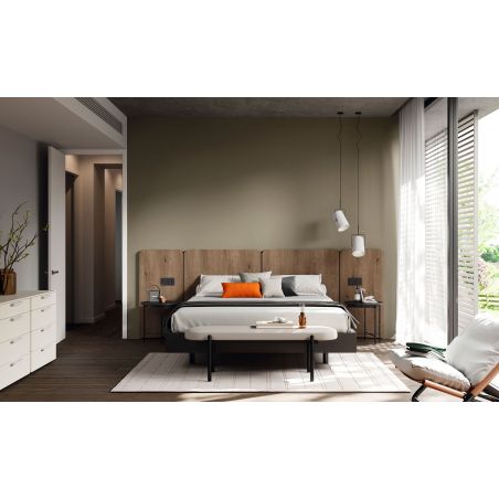 Cama doble Ona acabados Ottawa, Snow, Cat & Black