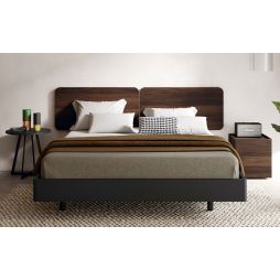 Cama doble Ona acabados Oslo, Cat & Black