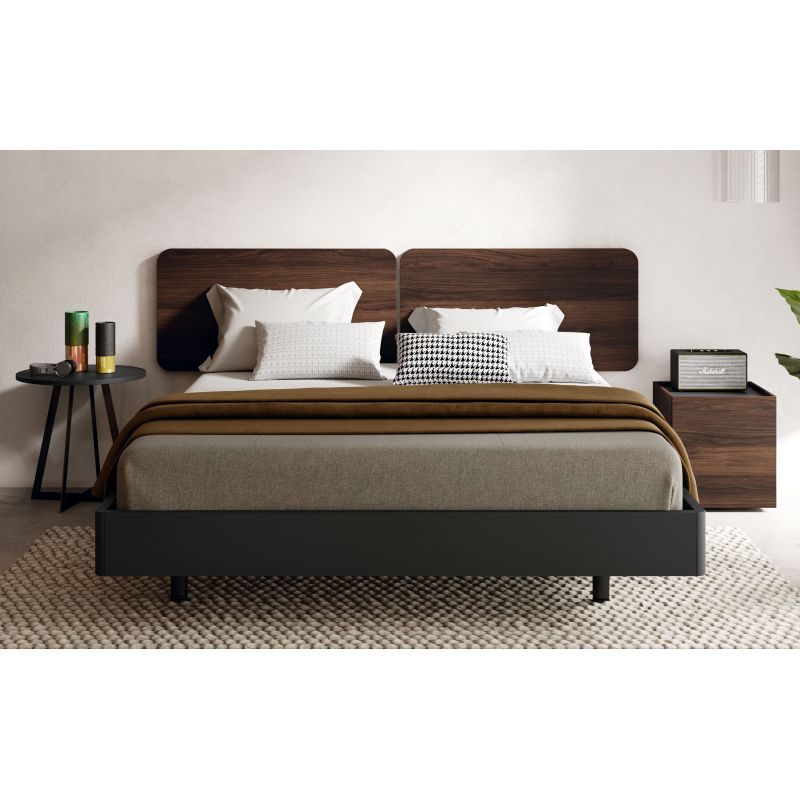 Cama doble Ona acabados Oslo, Cat & Black Cama doble Ona acabados Oslo, Cat & Black