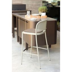 Taburete de acero inoxidable Café