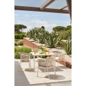 Mesa cuadrada 103x103 cm en aluminio y gres porcelánico Terramare Mesa cuadrada 103x103 cm en aluminio y gres porcelánico Terramare