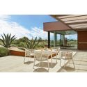 Mesa cuadrada 103x103 cm en aluminio y gres porcelánico Terramare Mesa cuadrada 103x103 cm en aluminio y gres porcelánico Terramare