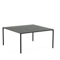 Mesa cuadrada 150x150 cm en aluminio y gres porcelánico para 8 personas Terramare