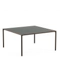 Mesa cuadrada 150x150 cm en aluminio y gres porcelánico para 8 personas Terramare