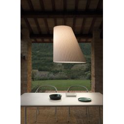 Mesa rectangular 203x103 cm en aluminio y gres porcelánico Terramare