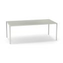 Mesa rectangular 203x103 cm en aluminio y gres porcelánico Terramare
