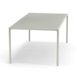 Mesa rectangular 203x103 cm en aluminio y gres porcelánico Terramare