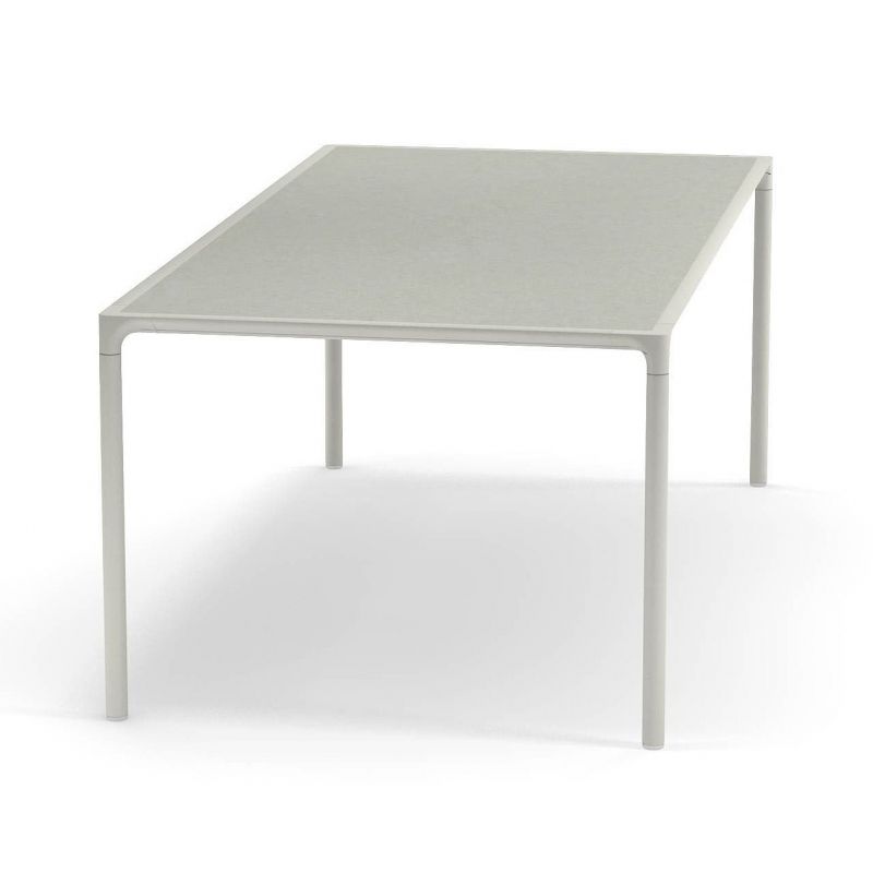 Mesa rectangular 203x103 cm en aluminio y gres porcelánico Terramare