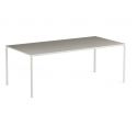 Mesa rectangular 203x103 cm en aluminio y gres porcelánico Terramare