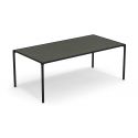 Mesa rectangular 203x103 cm en aluminio y gres porcelánico Terramare