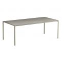 Mesa rectangular 203x103 cm en aluminio y gres porcelánico Terramare