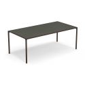 Mesa rectangular 203x103 cm en aluminio y gres porcelánico Terramare
