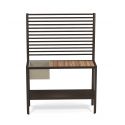 Mueble de exterior en teca y metal con macetero Camaleon