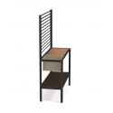 Mueble de exterior en teca y metal con macetero Camaleon