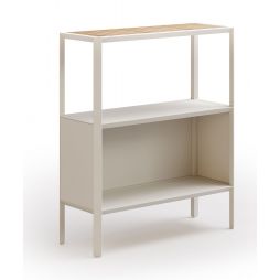 Aparador para exterior en metal y madera de teca Camaleon