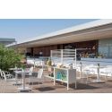 Mueble contenedor de exterior en metal y teca Camaleon Mueble contenedor de exterior en metal y teca Camaleon