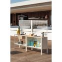 Mueble contenedor de exterior en metal y teca Camaleon Mueble contenedor de exterior en metal y teca Camaleon