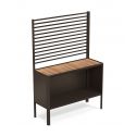 Mueble contenedor de exterior en metal y teca Camaleon Mueble contenedor de exterior en metal y teca Camaleon