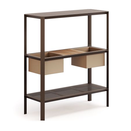 Mueble con estantes y maceteros para exterior Camaleon
