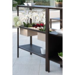 Mueble con estantes y maceteros para exterior Camaleon