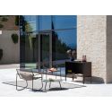Mueble contenedor bajo de exterior en metal y teca Camaleon Mueble contenedor bajo de exterior en metal y teca Camaleon