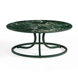 Mesa baja en acero y gres porcelánico Collier
