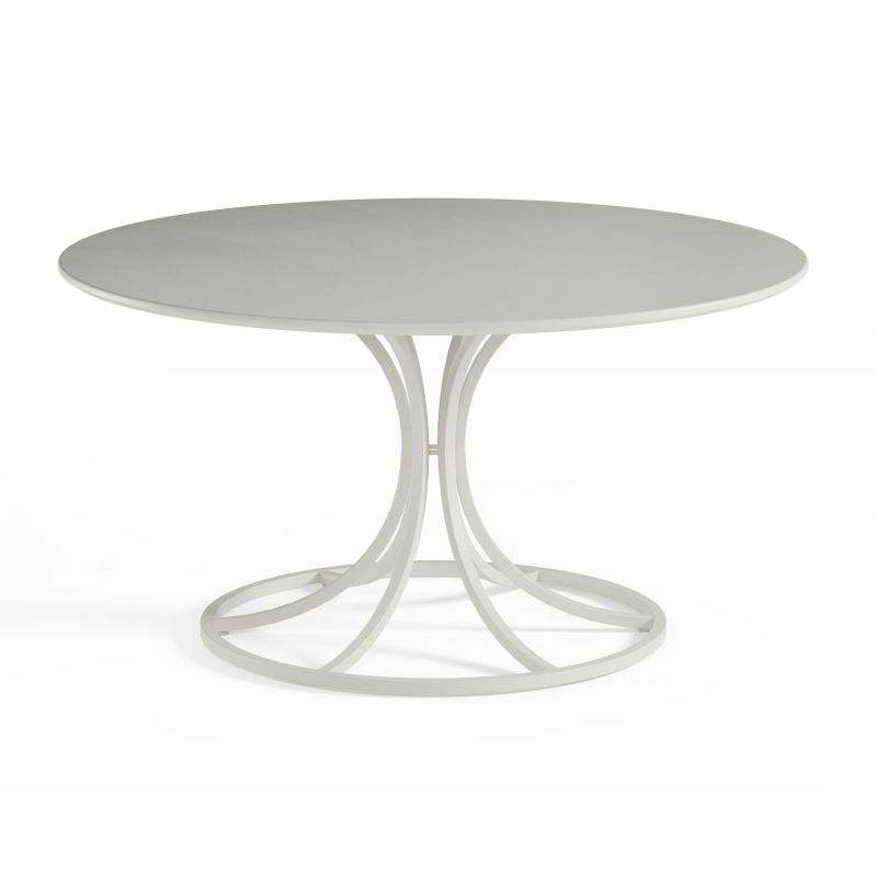 Mesa redonda de 144cm de diámetro con sobre en madera para 7 personas Collier Mesa redonda de 144cm de diámetro con sobre en madera para 7 personas Collier