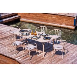 Mesa rectangular 214x103 cm para 8 personas Angel