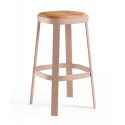 Taburete con asiento de teca Thor