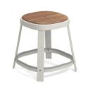 Taburete bajo con asiento de teca Thor